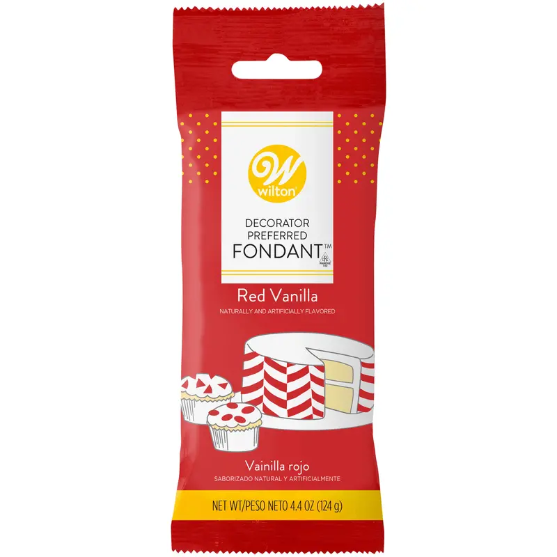 Wilton Red Fondant – Decorator-Grade, 4.4 Oz Pre-Colored Block 1