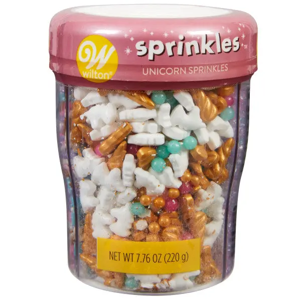 Wilton Rotating 3-Cell Unicorn Sprinkles Set – 7.76 Oz Whimsical Mix 1