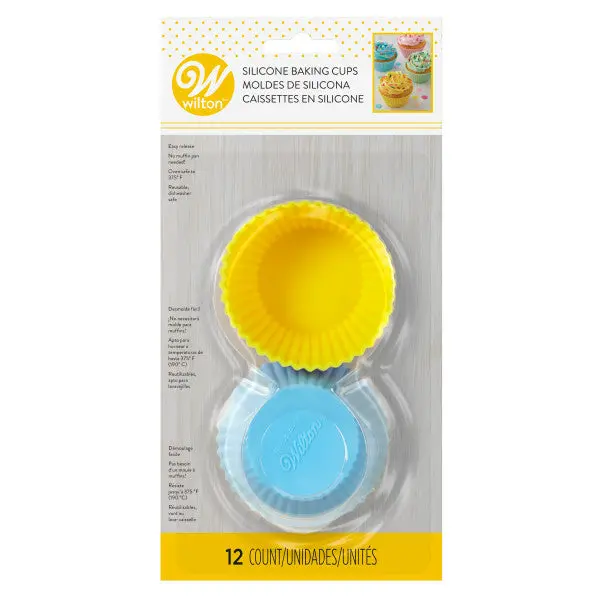 Wilton Round Silicone Baking Cups – 12-Piece Reusable Liner Set 1