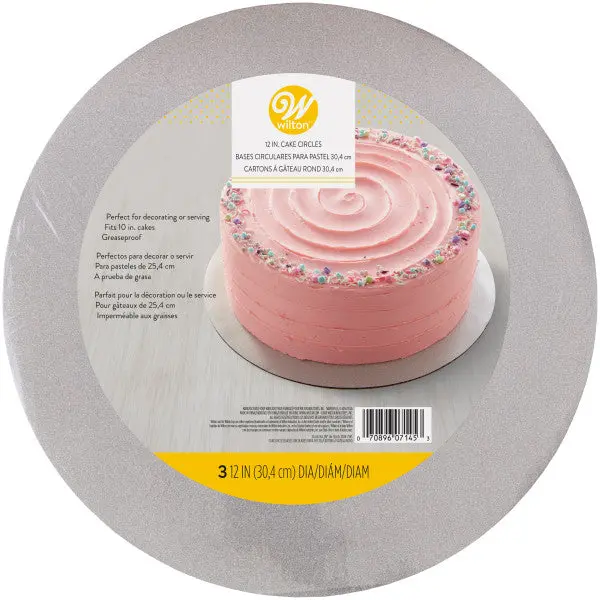 Wilton Round Silver Glitter Cake Boards – 12-Inch Shimmering Display Boards 1