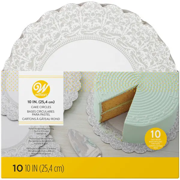 Wilton Scalloped Edge 10-Inch Cake Circles – 10-Count Decorative Boards 1