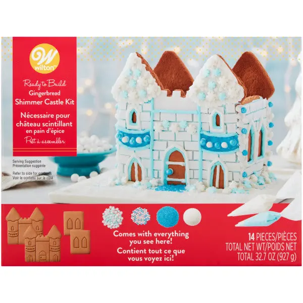 Wilton Shimmer Castle Gingerbread Kit – 14-Piece Diy Set 1