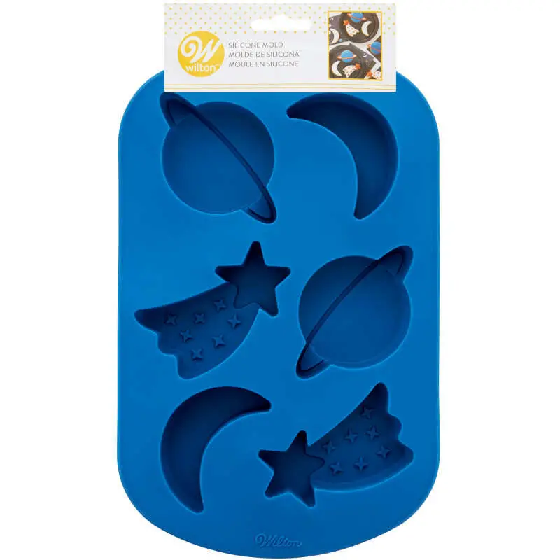 Wilton Shooting Star Galaxy Candy Mold – 6-Cavity Silicone Baking & Decorating Tray 1