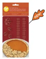 Wilton Silicone Pie Crust & Leaf Mold – 6-Cavity Design 1