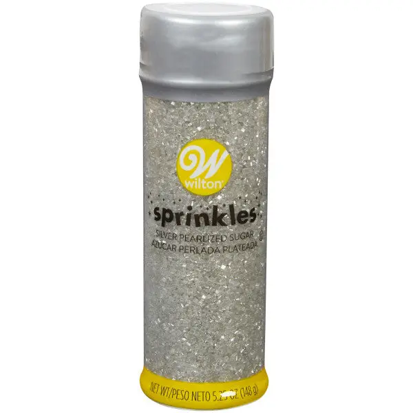Wilton Silver Pearlized Decorating Sugar – 5.25 Oz Fine Cake Sprinkles 1