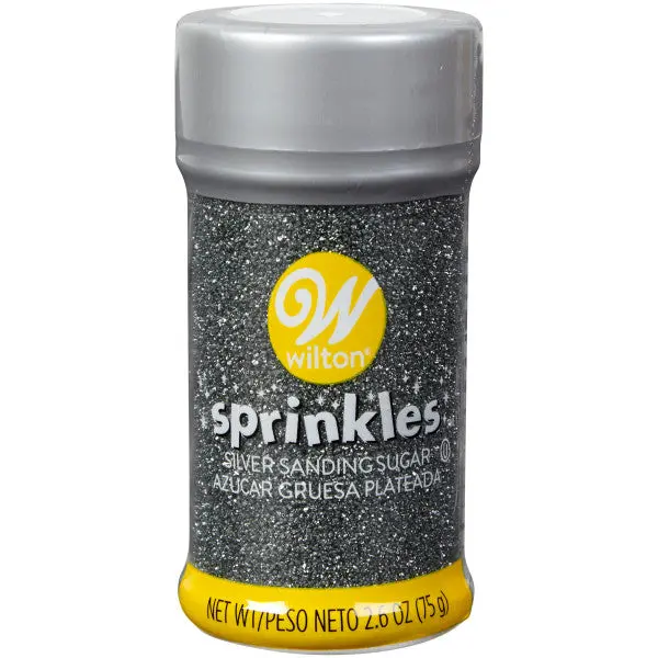 Wilton Silver Sanding Sugar – 3.25 Oz Metallic Cake & Cupcake Topper 1