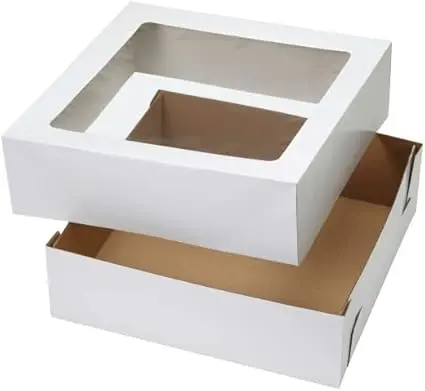 Wilton Sturdy Clear-Window Cake Box – 16.25" Square × 5" Height (2-Pack) 1