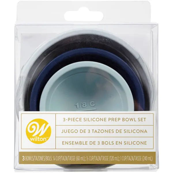 Wilton Stylish Silicone Prep Bowl Collection – 3-Piece Set 1