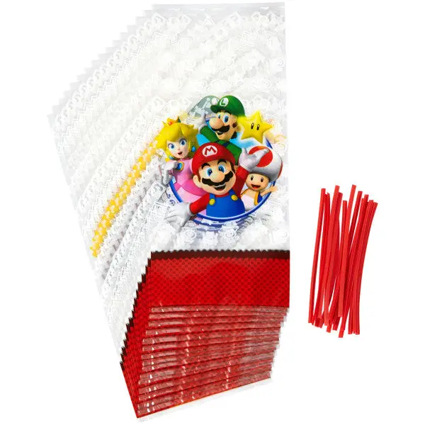 Wilton Super Mario By Nintendo Party Treat Bags – 16-Pack 1