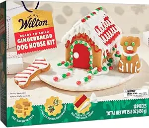 Wilton Unassembled Gingerbread Dog House Kit – Holiday Baking Project 1