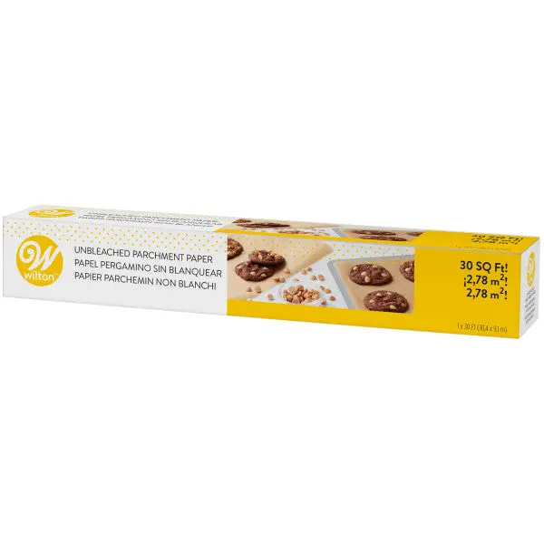 Wilton Unbleached Natural Parchment Paper – 30 Square Feet Eco-Friendly Baking Sheet 1