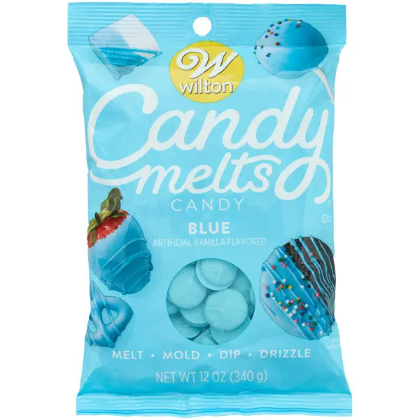 Wilton Vibrant Blue Candy Melts – 12 Oz Resealable Container 1