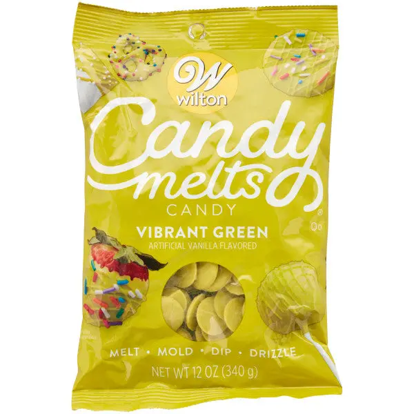 Wilton Vibrant Green Candy Melts – 12 Oz Bold Melting Chocolate 1