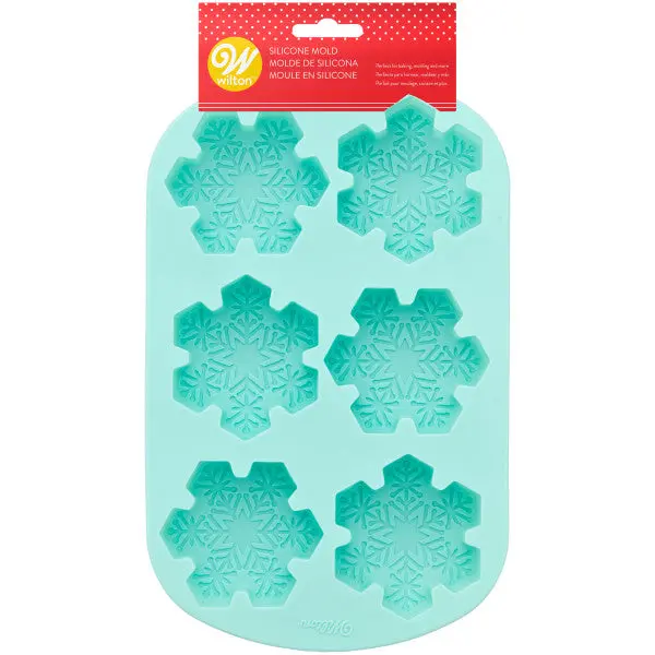 Wilton Winter Snowflake Silicone Candy & Baking Mold – 6-Cavity 1