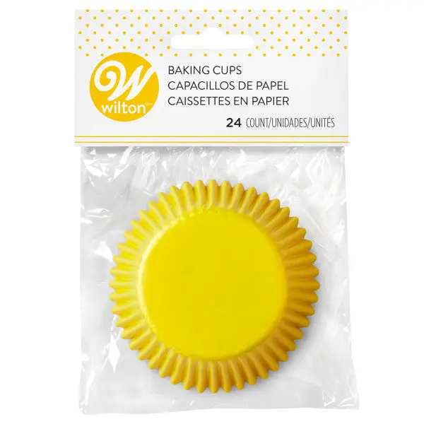 Wilton Yellow Metallic Cupcake Liners – 24-Pack 1