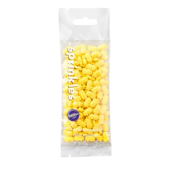 Wilton Yellow Pineapple-Shaped Sprinkles – 1.1 Oz Fun Baking Pouch 1