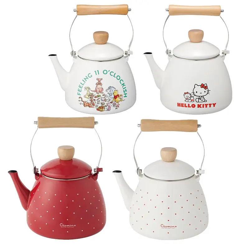 Winnie The Pooh, Hello Kitty, Or Casmin Enamel Cone Teapot – 2.2L Vintage-Style 1