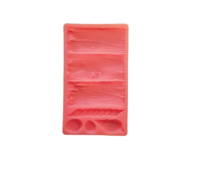 Woodland Log & Seashell Combo Silicone Mold – Natural Texture Pairing For Gourmet Desserts 1