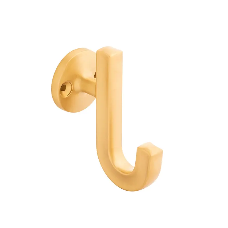 Woodward Hook – 1-1/8" Ctc, Brushed Golden Brass 1