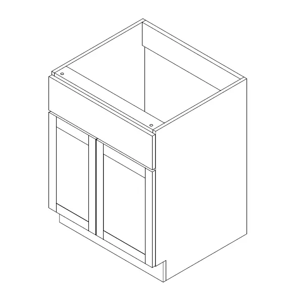Worthington White Sink Base Kitchen Cabinets 1
