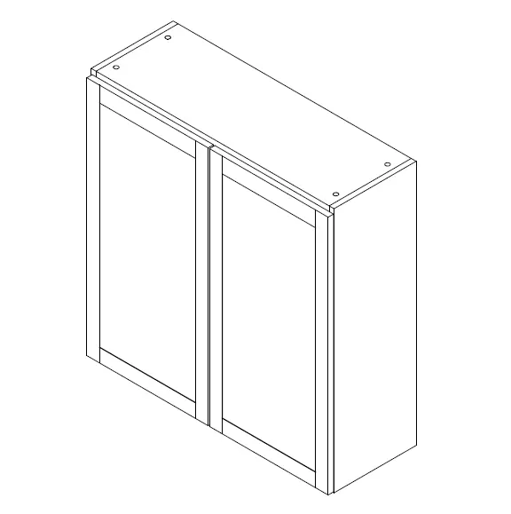 Worthington White Wall-Mount Kitchen Cabinets 1