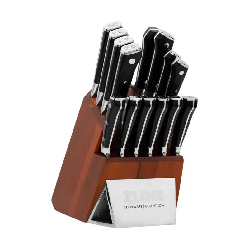 Zline 15-Piece German Steel Knife Block Set With Stand – Professional Kitchen Cutlery Collection (Ksett-Gs-15) 1
