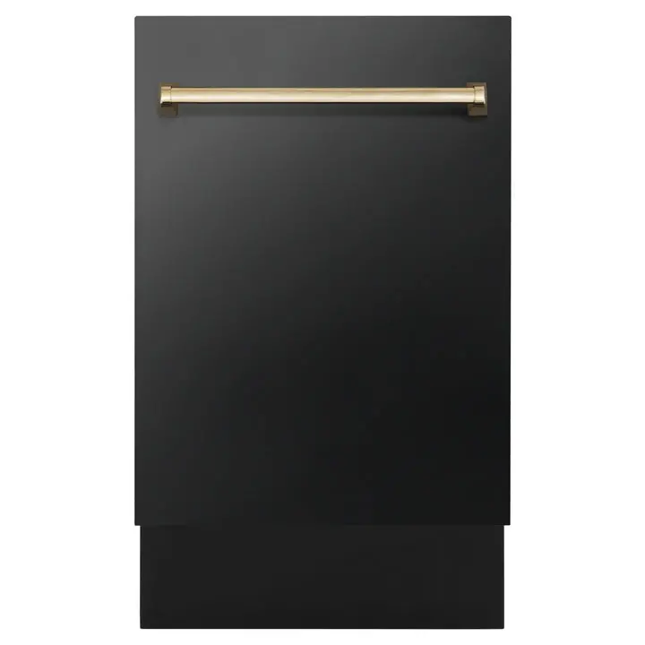 Zline Autograph Compact Dishwasher – 18" Black Stainless Steel, Top-Control, 3Rd Rack 1