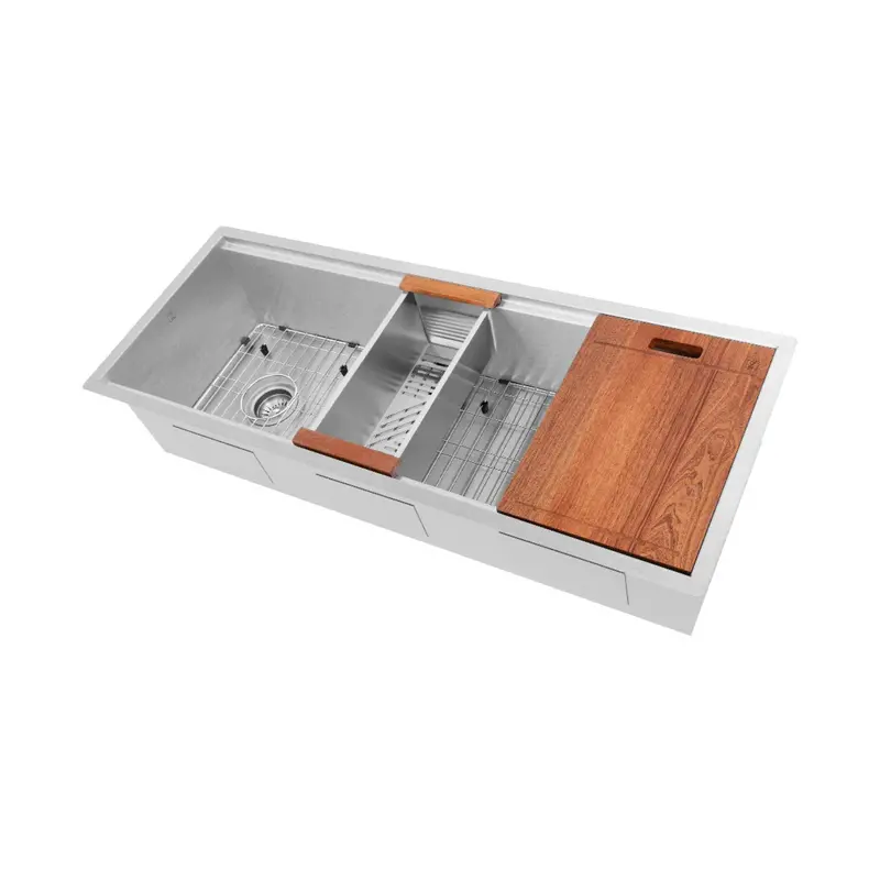 Zline Garmisch 43-Inch Undermount Single-Bowl Stainless Steel Kitchen Sink – With Drain Grid & Extras (Sr60S-43U) 1