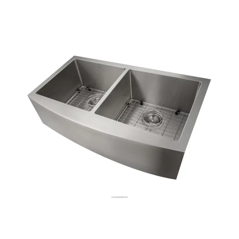 Zline Niseko 36-Inch Farmhouse Apron-Front Double-Bowl Stainless Steel Sink – Includes Drain Grid (Sr60D-36A) 1