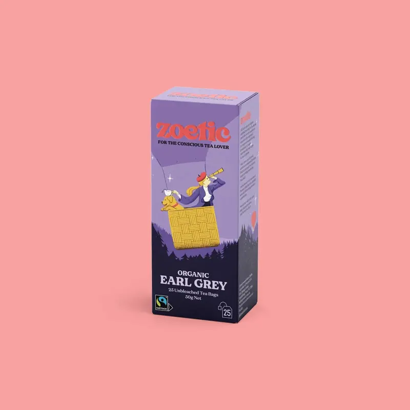 Zoetic Earl Grey Black Tea – 25 Individually Wrapped Bags 1