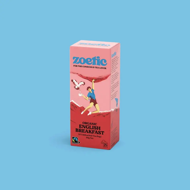 Zoetic English Breakfast Black Tea – 25 Individually Wrapped Bags 1