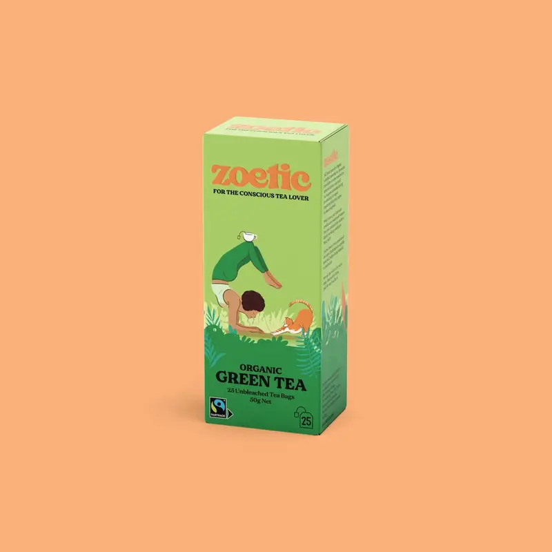 Zoetic Organic Green Tea – 25 Individually Wrapped Bags 1