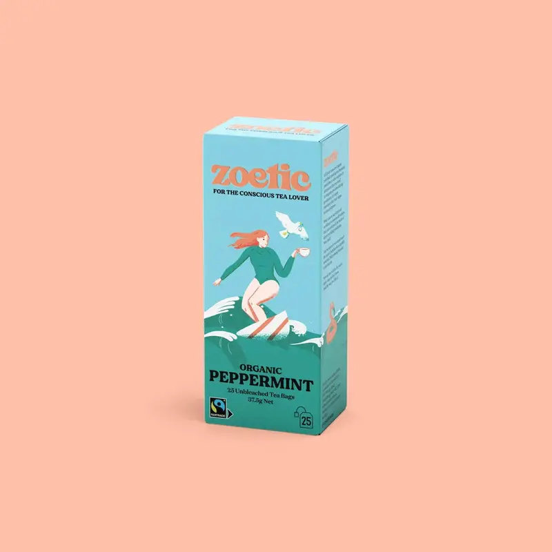 Zoetic Peppermint Herbal Tea – 25 Individually Wrapped Bags 1