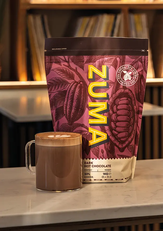 Zuma Dark Hot Chocolate Powder (33% Cocoa) – 1Kg Bulk Pack 1