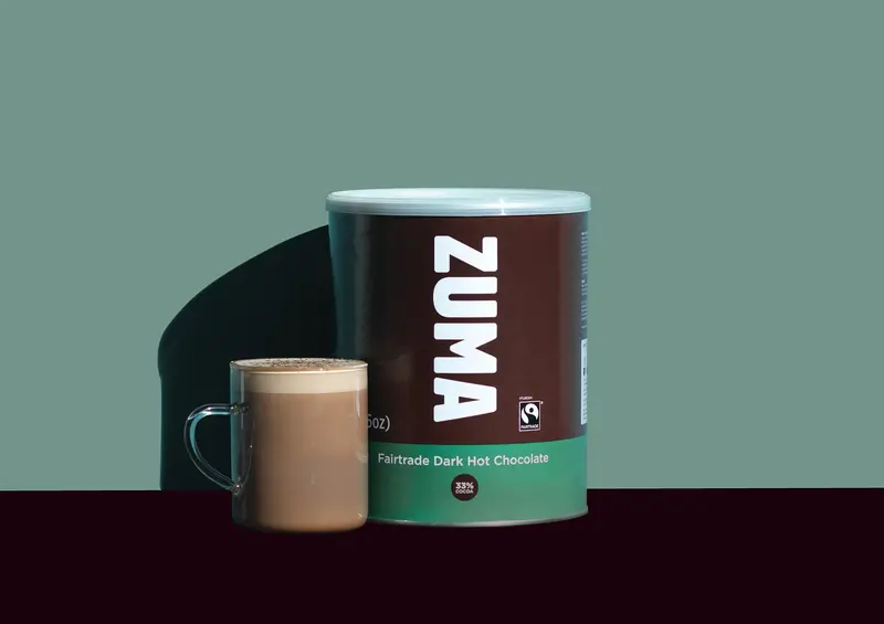 Zuma Fair Trade Dark Hot Chocolate Powder – 2Kg Ethically Sourced 1
